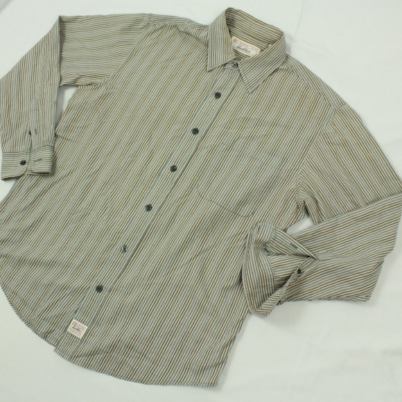 VINTAGE Levi's Button Up Shirt M 38/40 Striped - Picture 2 of 8